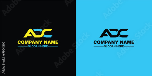 creative ADC logo design, with a modern concept.vector photo