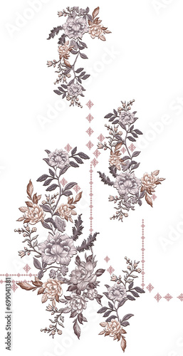 textile design ,floral pattern, seamless pattern , ethnic pattern,