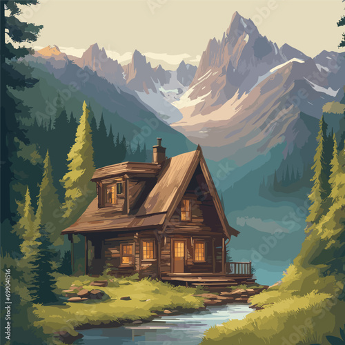 house in the mountains