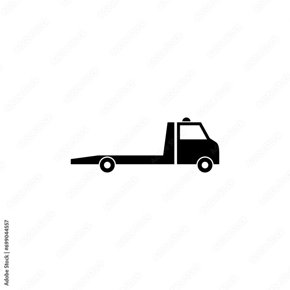  Tow truck icon Isolated white background. 