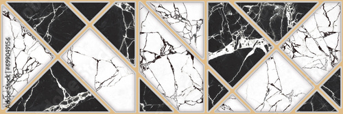 black and white seamless pattern, marbled background