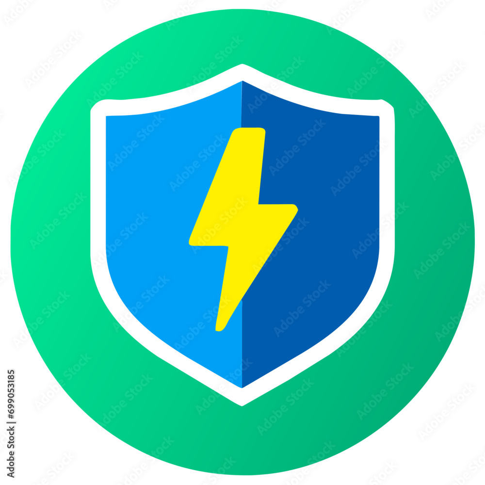 Electric shock prevention. vektor icon illustation Stock Vector | Adobe ...