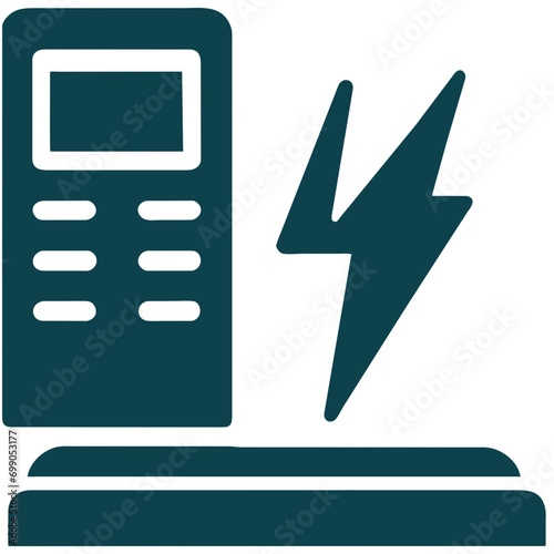 Electric shock therapy. vektor icon illustation