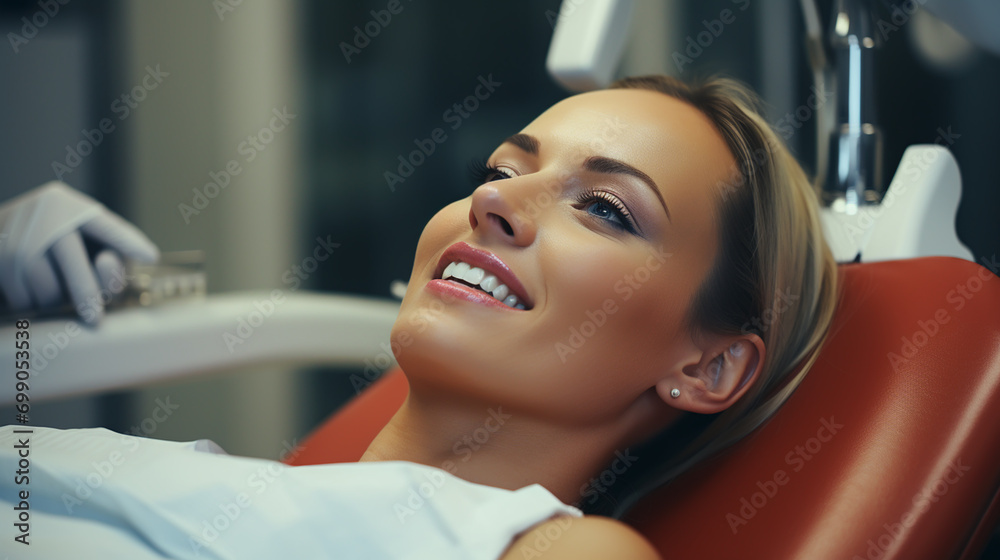 positive patient at dantist in medical room positive patient at dantist in medical room