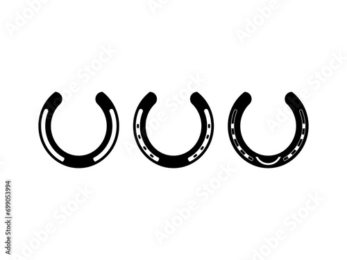 Horseshoe symbol of luck logo icon vector template 