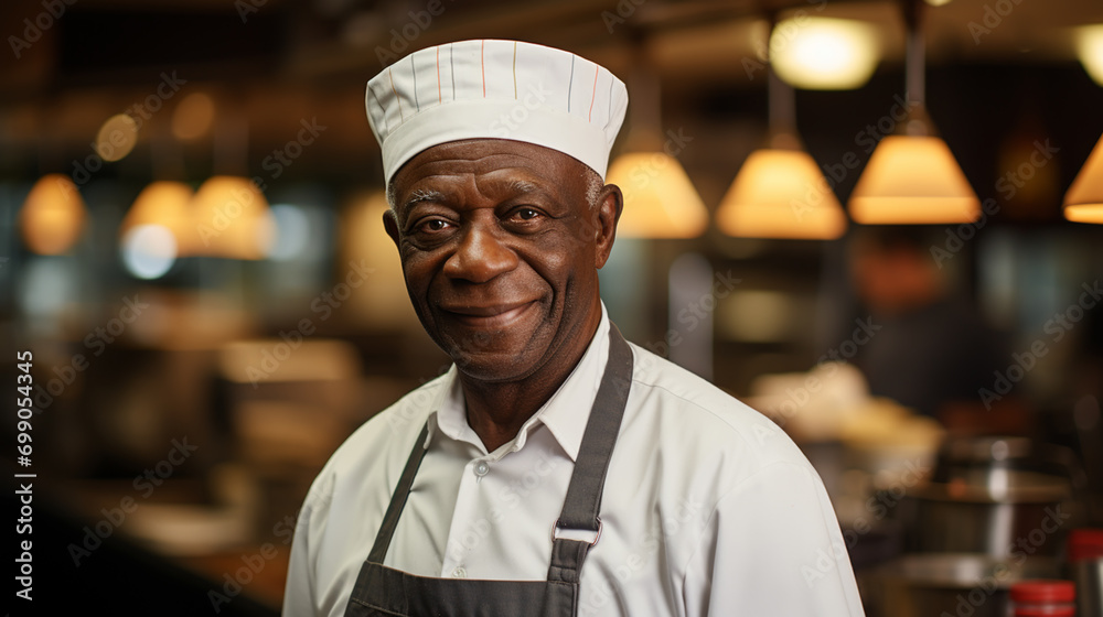 Senior chef in traditional kitchen