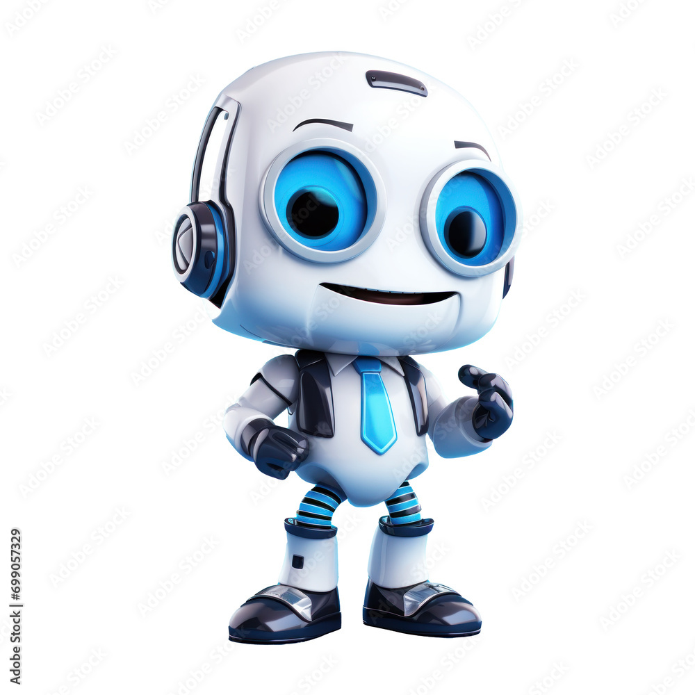 3d Robot mascot, AI in science and business, Technology and engineering concept. isolated png transparent 3d Robot mascot, AI in science and business, Technology and engineering concept. isolated png transparent