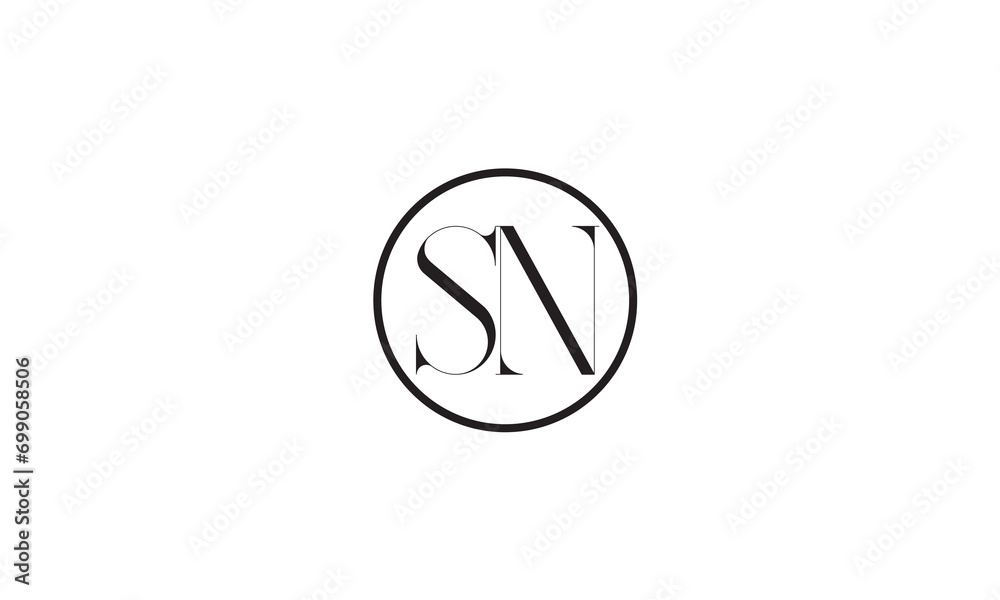 SN, NS , N , S , Abstract Letters Logo Monogram SN, NS , N , S , Abstract Letters Logo Monogram
