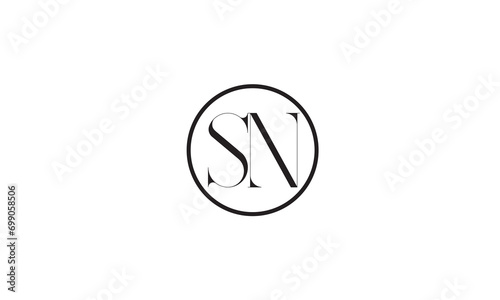 SN, NS , N , S , Abstract Letters Logo Monogram 