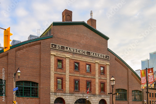 Colonial facade of the St. Lawrence Market (1820) in Toronto, Canada photo