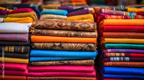 Colourful Indian Fabric in the market