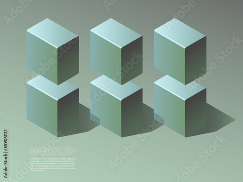 Boxes Mockup. Template Vector illustration.