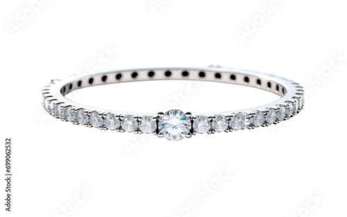 Diamond Tennis Bracelet On a White or Clear Surface PNG Transparent Background.