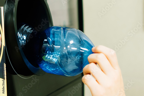 Bottle deposit: recyclable bottle in store Europe