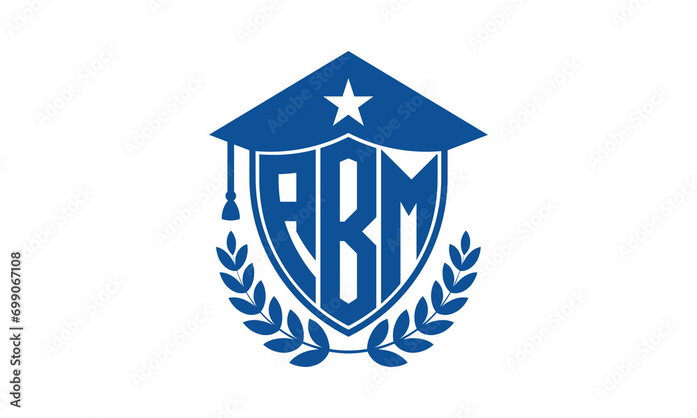 ABM three letter iconic academic logo design vector template. monogram ...