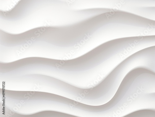 White wavy background with smooth lines. illustration. Eps 10 Generative AI