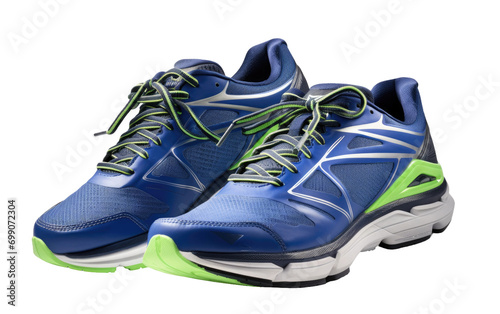 Responsive Running Shoes with a Hint of Dynamic Sophistication on a White or Clear Surface PNG Transparent Background.
