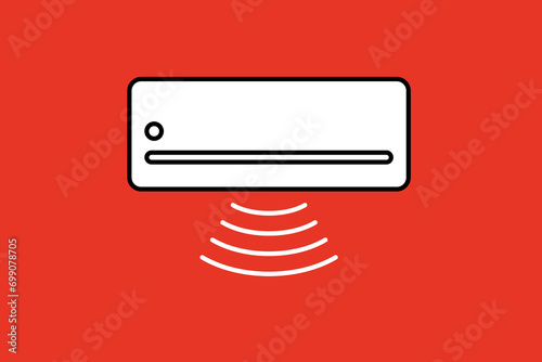 air conditioning illustration in flat style design. Vector illustration.	