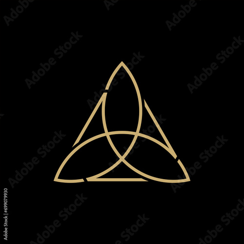 Abstract Triangle Leaf Luxury Logo Design. Creative Idea logos designs Vector illustration template