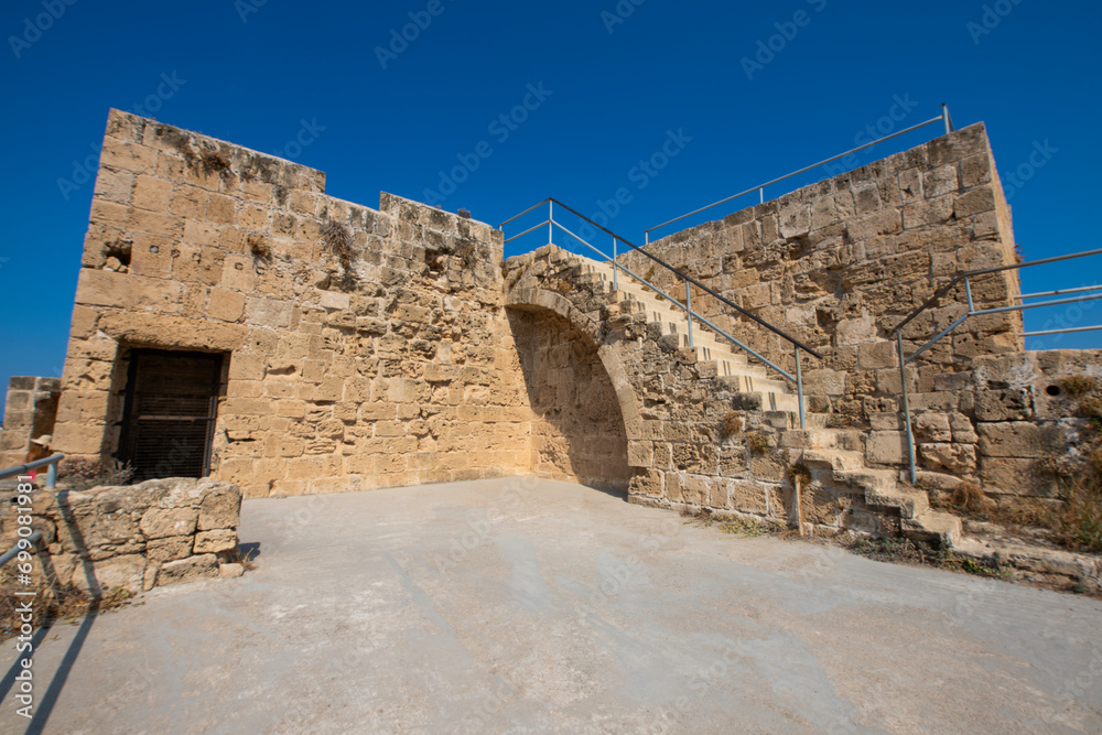 Kyrenia Castle (Girne Kalesi) was built in the 7th century by the Byzantines to protect the city against Arab-Islamic raids. There is a Byzantine church (St. George Church) inside the castle. CYPRUS