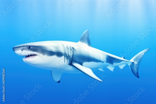 An image capturing the shark s commanding presence as it patrols the underwater realm  reminding us of its crucial role in maintaining the balance of marine ecosystem