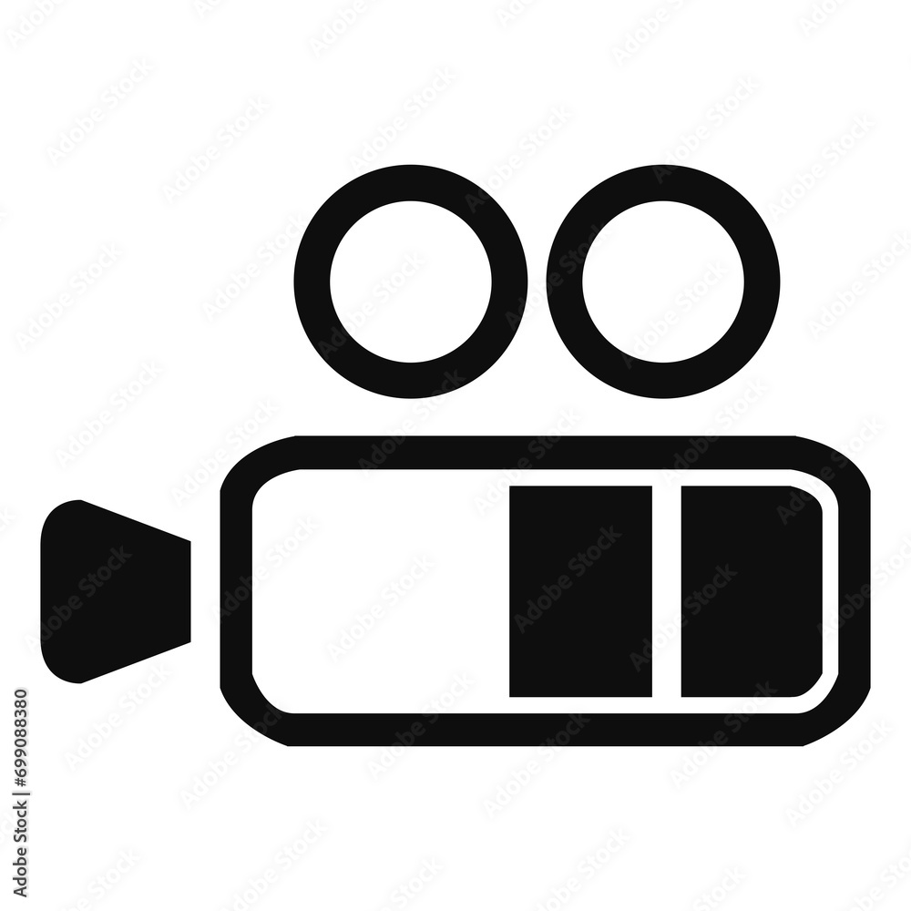 amera and battery icon, shooting icon amera and battery icon, shooting icon