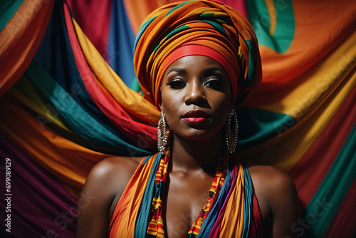 Beautiful African woman in a turban