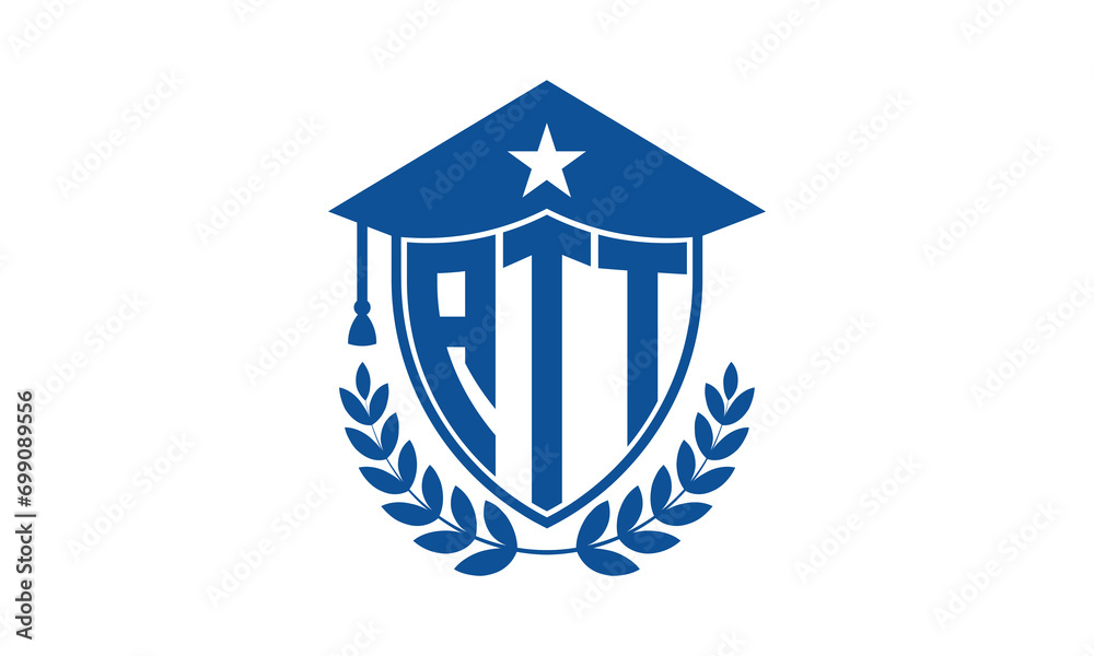 Vetor de ATT three letter iconic academic logo design vector template ...