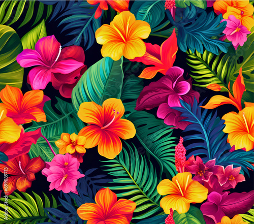 Pastel Wonderland Bouquet  Tropical Paradise Bloom  Created using generative A