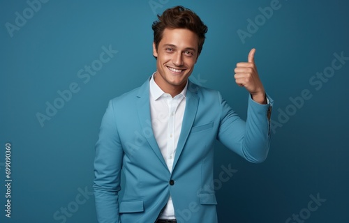 man, businessman, ai, business, generated, corporate, lifestyle, male, office, professional. confident businessman or corporate employee put on navy color formal suit and stand likes poses middle it.