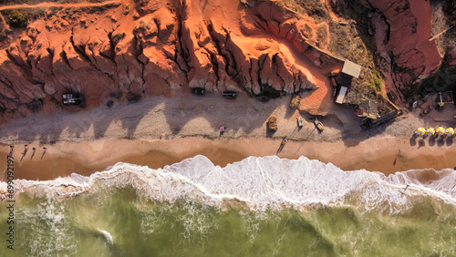 The clay cliff of Canoa Quebrada. Incredible Brazilian beach