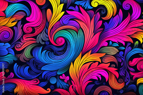 Neon color abstract art, background wallpaper