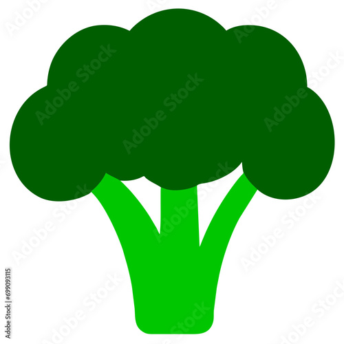 A head of broccoli vektor icon illustation
