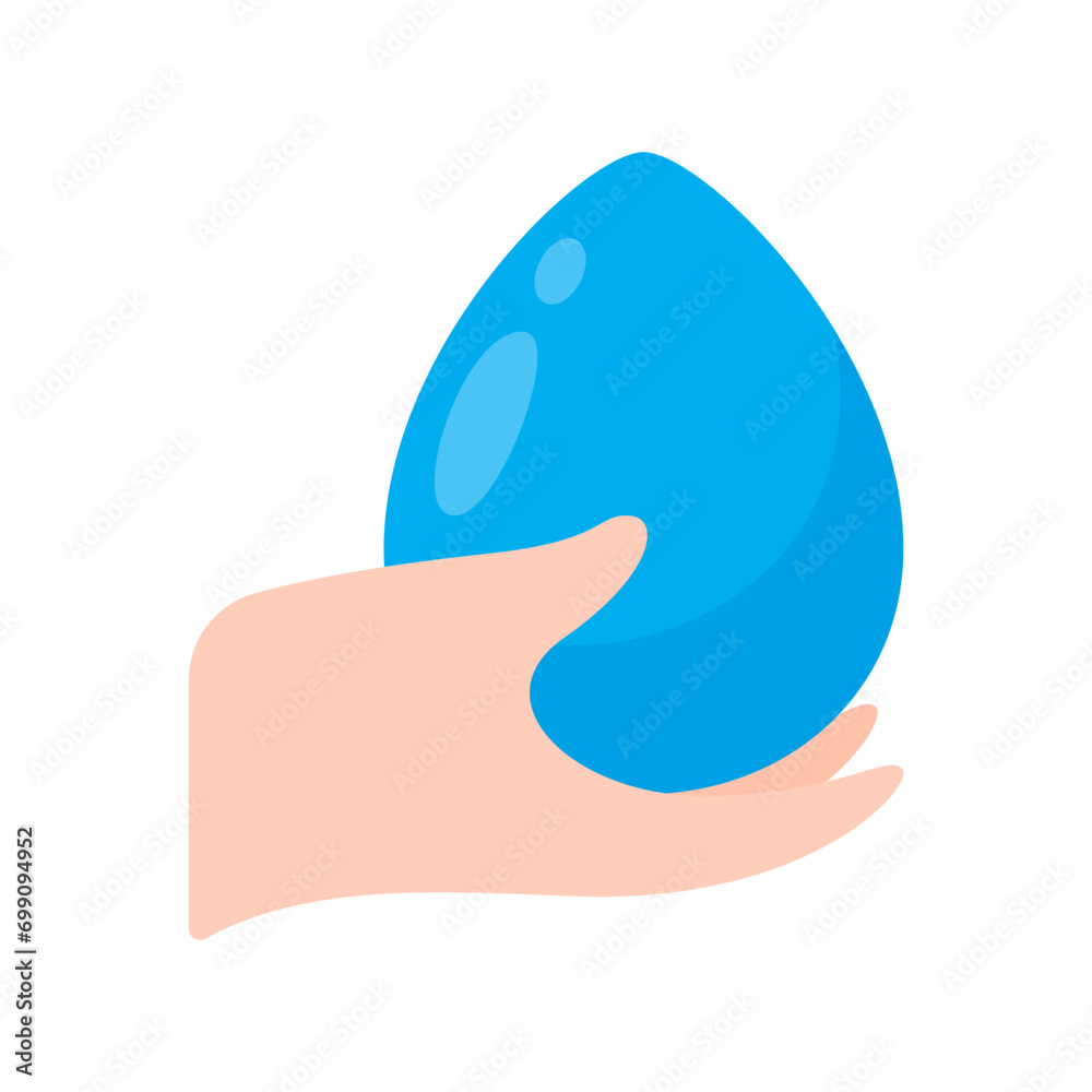 Hand holding a water drop globe Campaign idea to reduce water use for the world on World Water Day Hand holding a water drop globe Campaign idea to reduce water use for the world on World Water Day