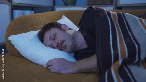 Snoring during night sleep.