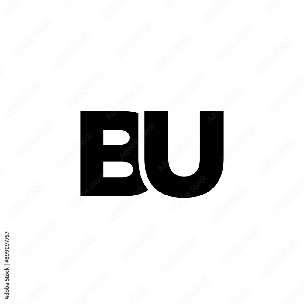 Letter B and U, BU logo design template. Minimal monogram initial based logotype. Letter B and U, BU logo design template. Minimal monogram initial based logotype.
