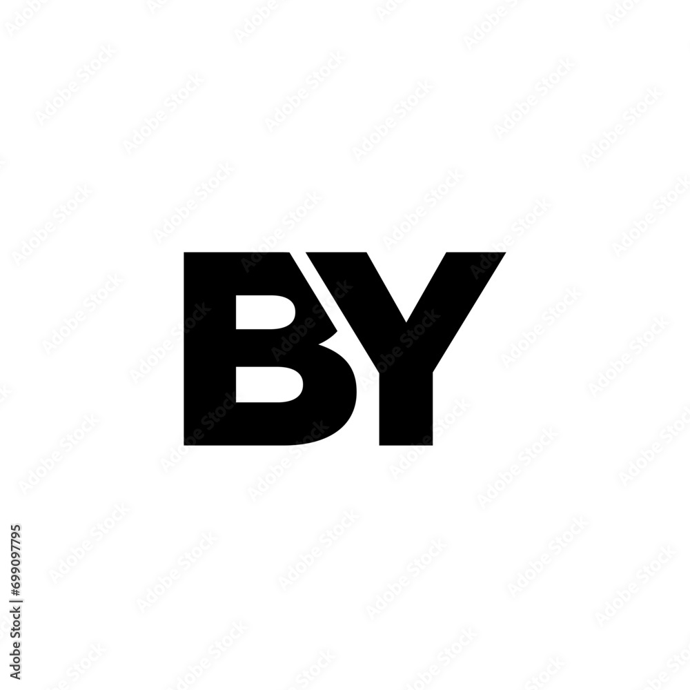 Letter B and Y, BY logo design template. Minimal monogram initial based logotype. Letter B and Y, BY logo design template. Minimal monogram initial based logotype.