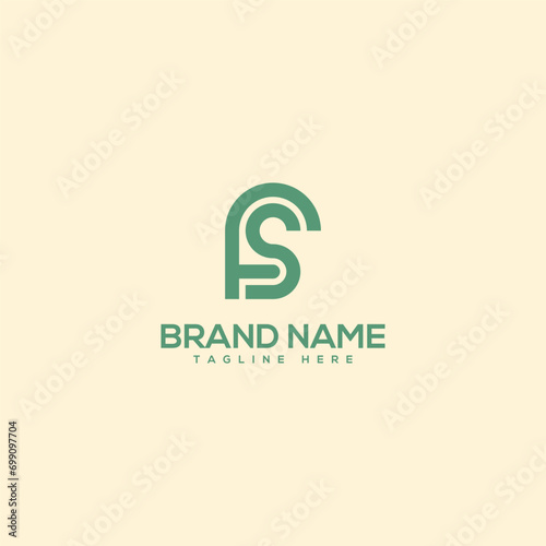 Monogram professional unique letter FS SF logo design template. Initials Business logo.