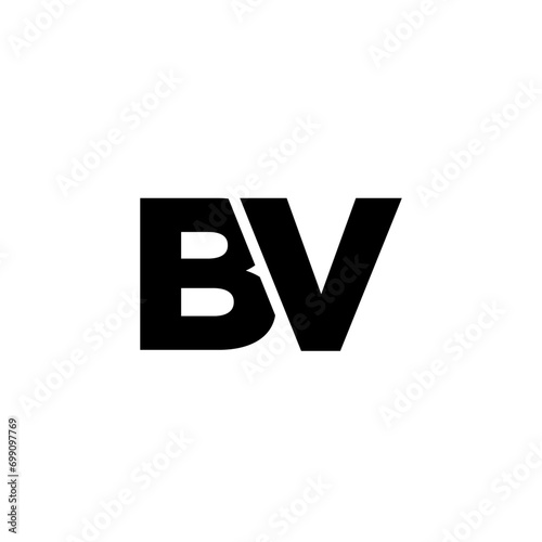 Letter B and V, BV logo design template. Minimal monogram initial based logotype. photo