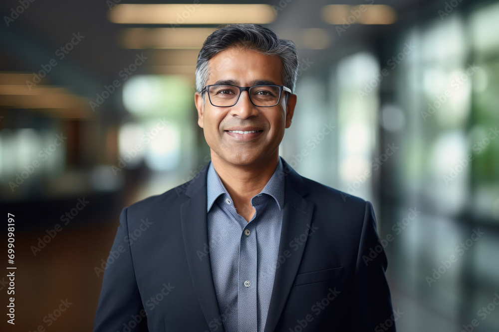 Fototapeta premium senior businessman standing confidently at office