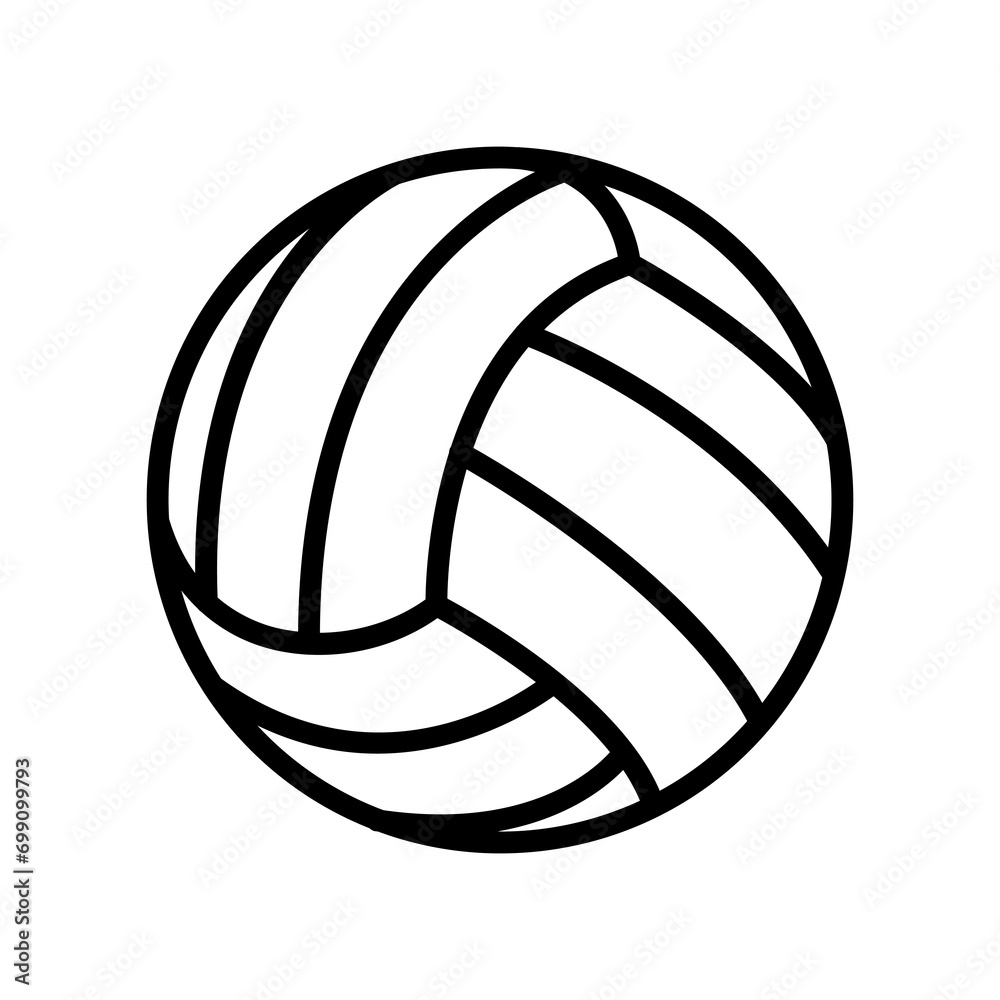 volley ball line logo icon vector image