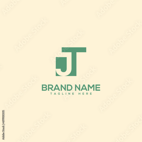 Monogram professional unique letter JT TJ logo design template. Initials Business logo. photo