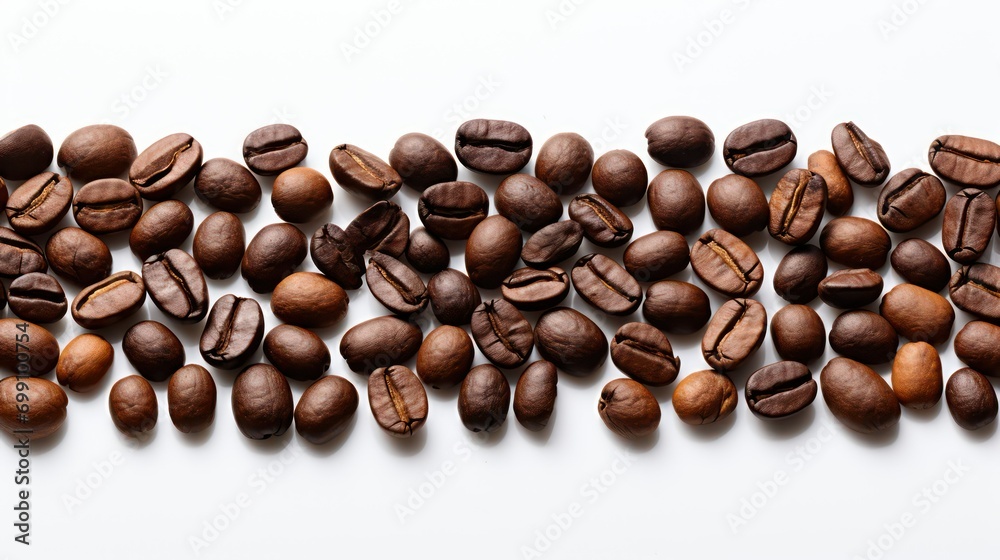 coffee beans on a white background coffee beans on a white background