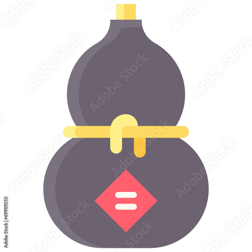 Japanese calabash icon, Japanese New Year related vector