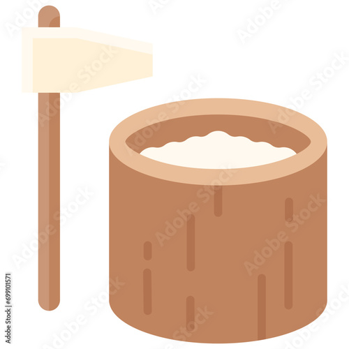Usu or Mochi pestle icon, Japanese New Year related vector