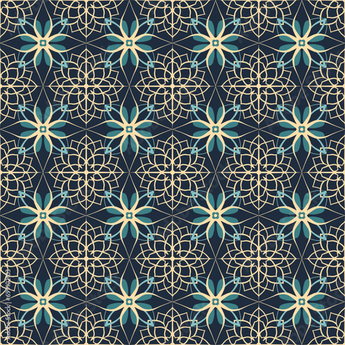 Islamic vector background. Traditional arabic pattern. Arabic seamless pattern.