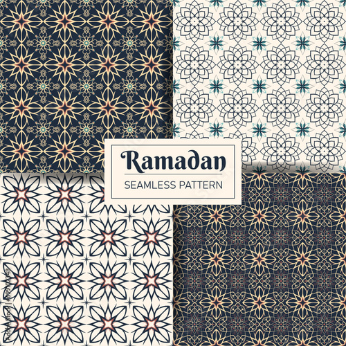 Set of traditional arabic patterns. Arabic seamless pattern. Islamic vector background.