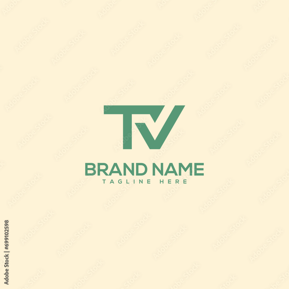 Monogram professional unique letter TV VT logo design template. Initials Business logo. Monogram professional unique letter TV VT logo design template. Initials Business logo.