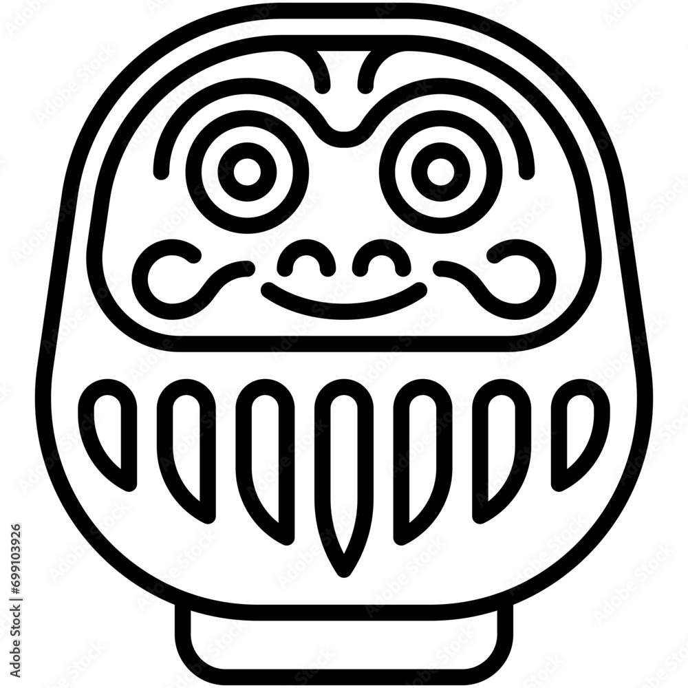 Daruma doll icon, Japanese New Year related vector Daruma doll icon, Japanese New Year related vector