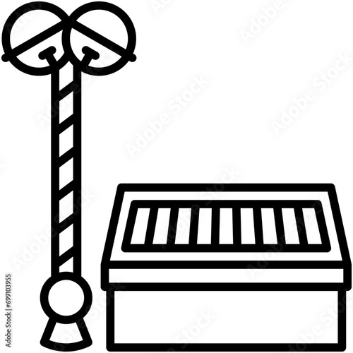 Pray for good fortune icon, Japanese New Year related vector